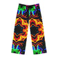 TDB Vibrant Neon Infinity Aurorae Trippy Infinity Patterns Mens Pajama Pants