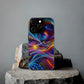 Neon Vortex. Infinity Patterns Art Polycarbonate Phone Case