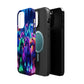 "Neon Fantasyland" Neon Unicorns Premium Art Magsafe Magnet Tough IPhone 13 14 15 Pro Plus Max and Mini in Matte and Glossy Phone cases