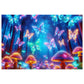 'Vibrant Neon Dreamscape' - Neon Butterflies and Mushrooms Puzzle 30, 110, 252, and 1000 Pieces