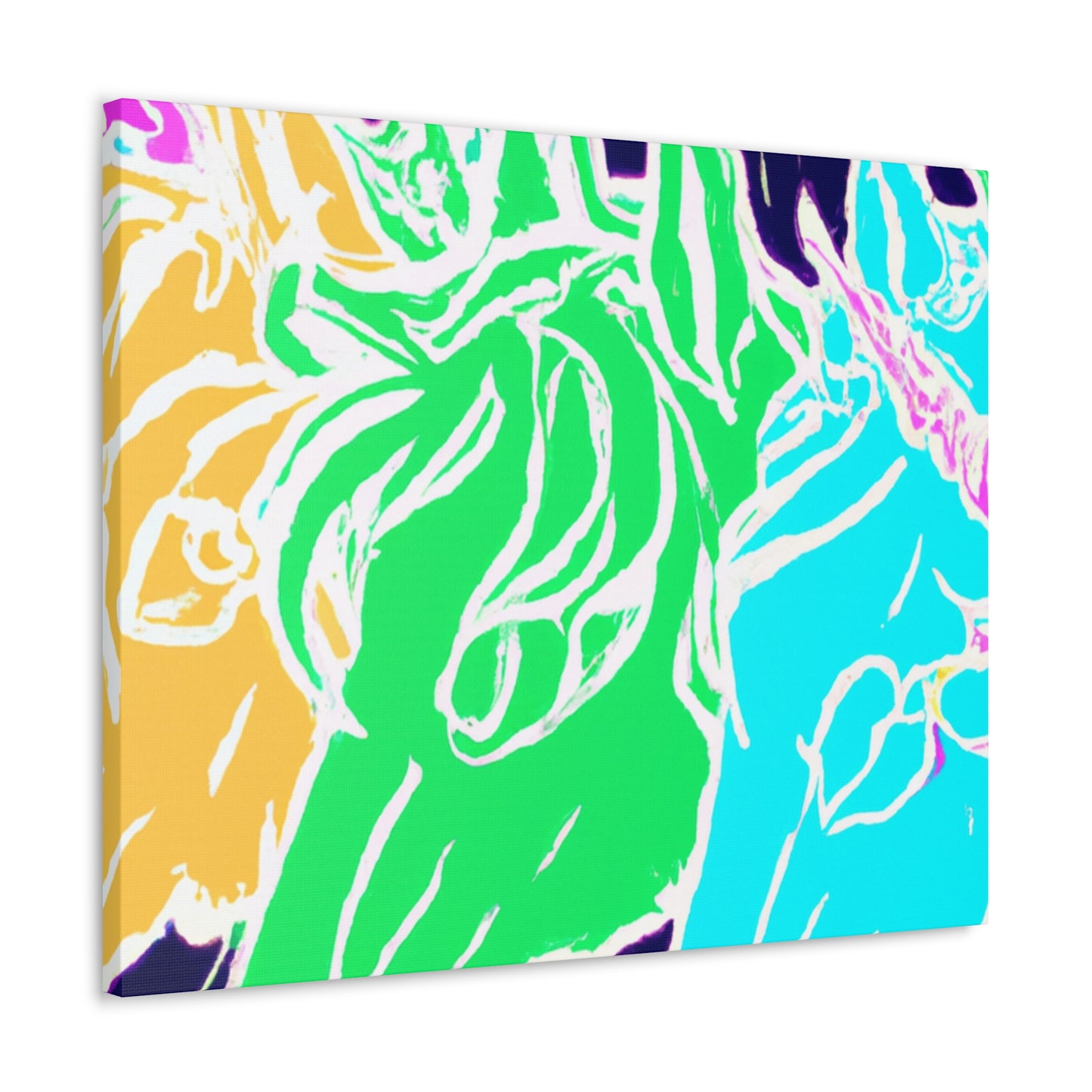 Neon Herd-scape NEON Unicorns Art Canvas