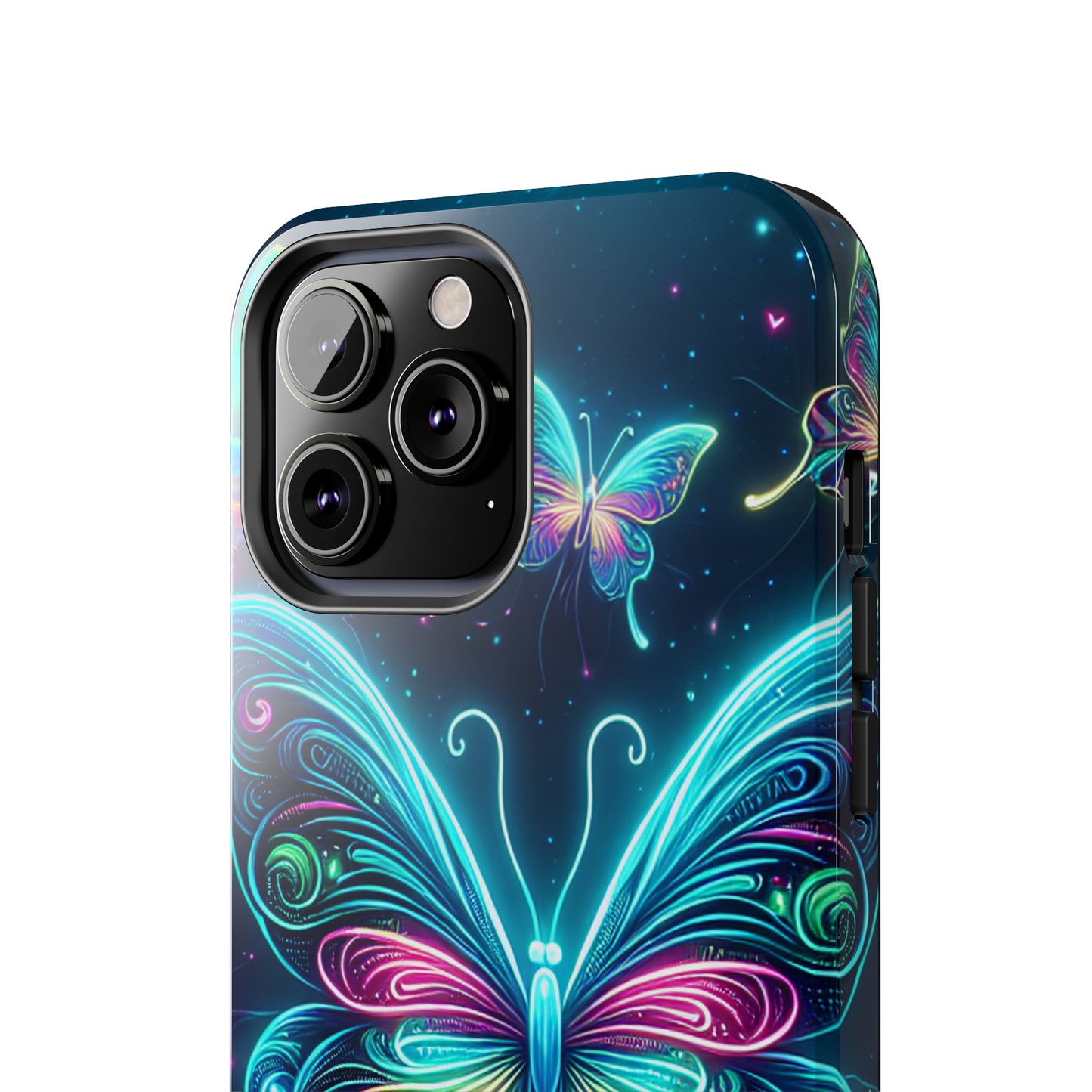 "Neon Butterfly Glo-Rama" NEON Butterflies Tough Phone Case Iphone 6 7 8 9 10 11 12 13 14 SE X XR XS Pro Max Mini Plus