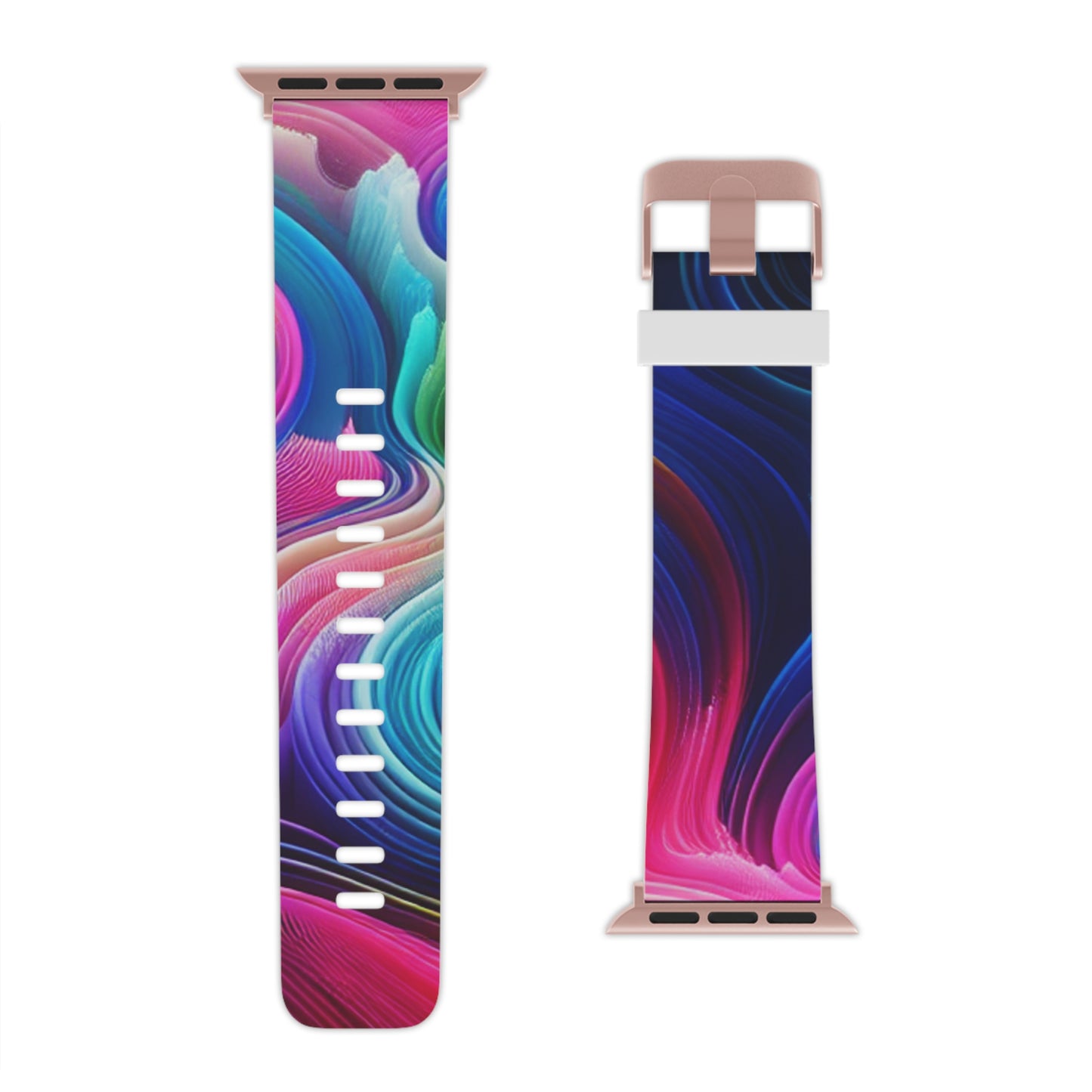 Neon Splatterscape. - Trippy Infinity Patterns Iwatch Band