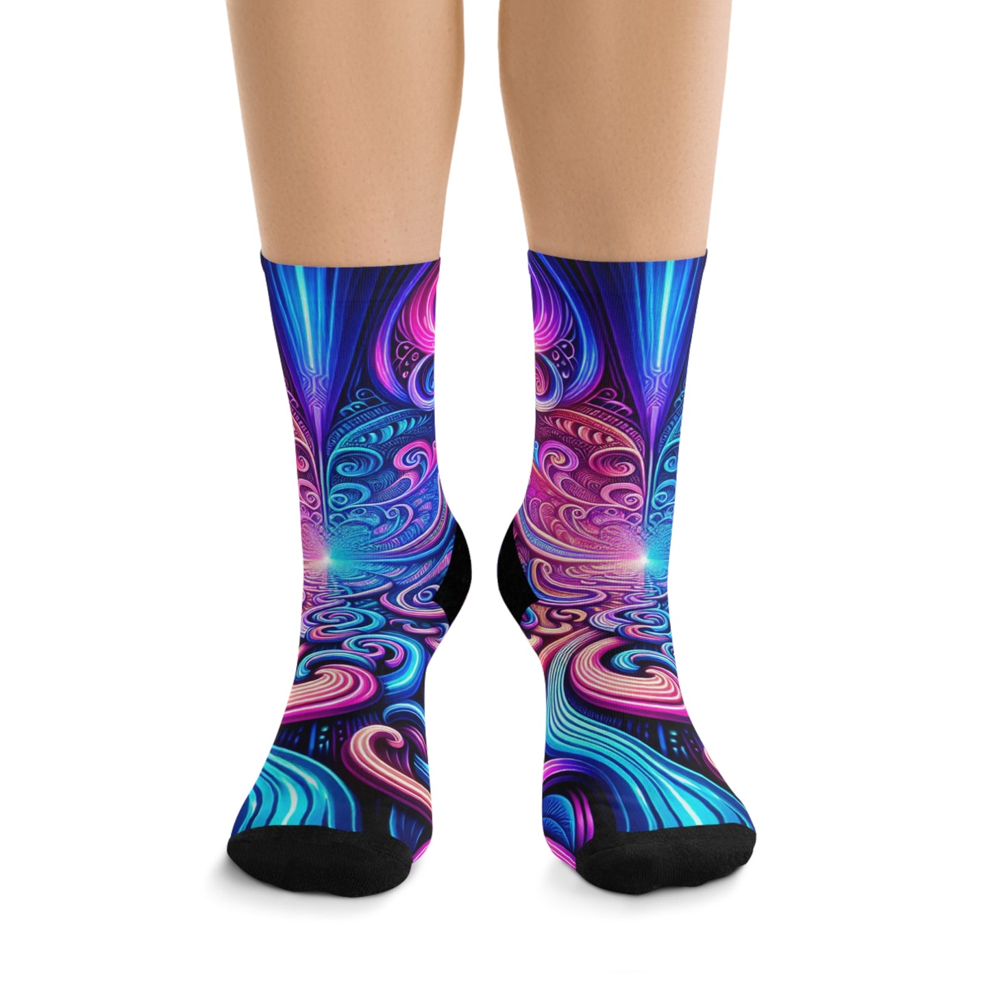 TDB Infinite Huescapes. Trippy Recycled Poly Socks