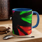 Neon Butterfly Splash. Butterflies 11oz Mug