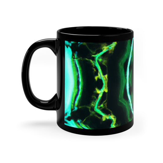 Psychedelic Infinity Radiance. Trippy Infninty Patterns 11oz Black Mug