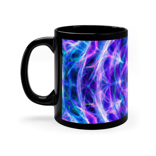 Psychedelic Realms of Infinity. Trippy Infninty Patterns 11oz Black Mug
