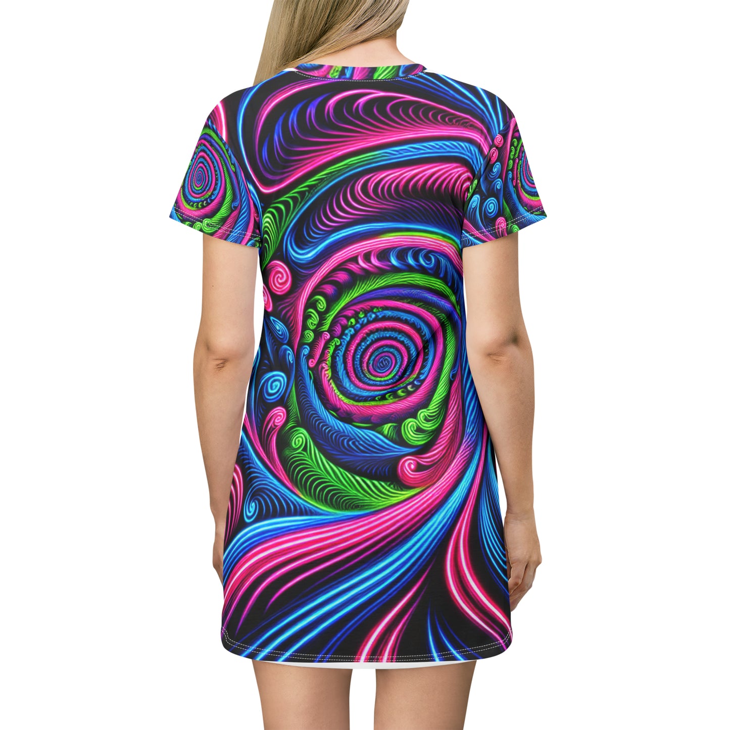 "Infinite Radiance" Infinity Patterns Womans T Shirt Dress
