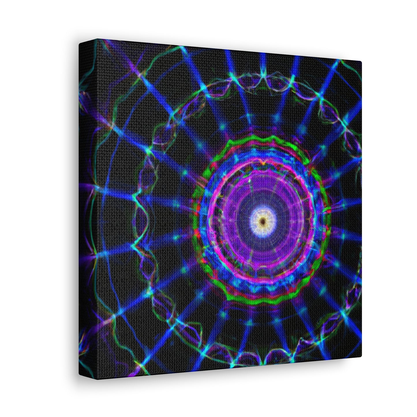 Neon Infinity Vortex. Trippy Infinity Patterns Art Canvas