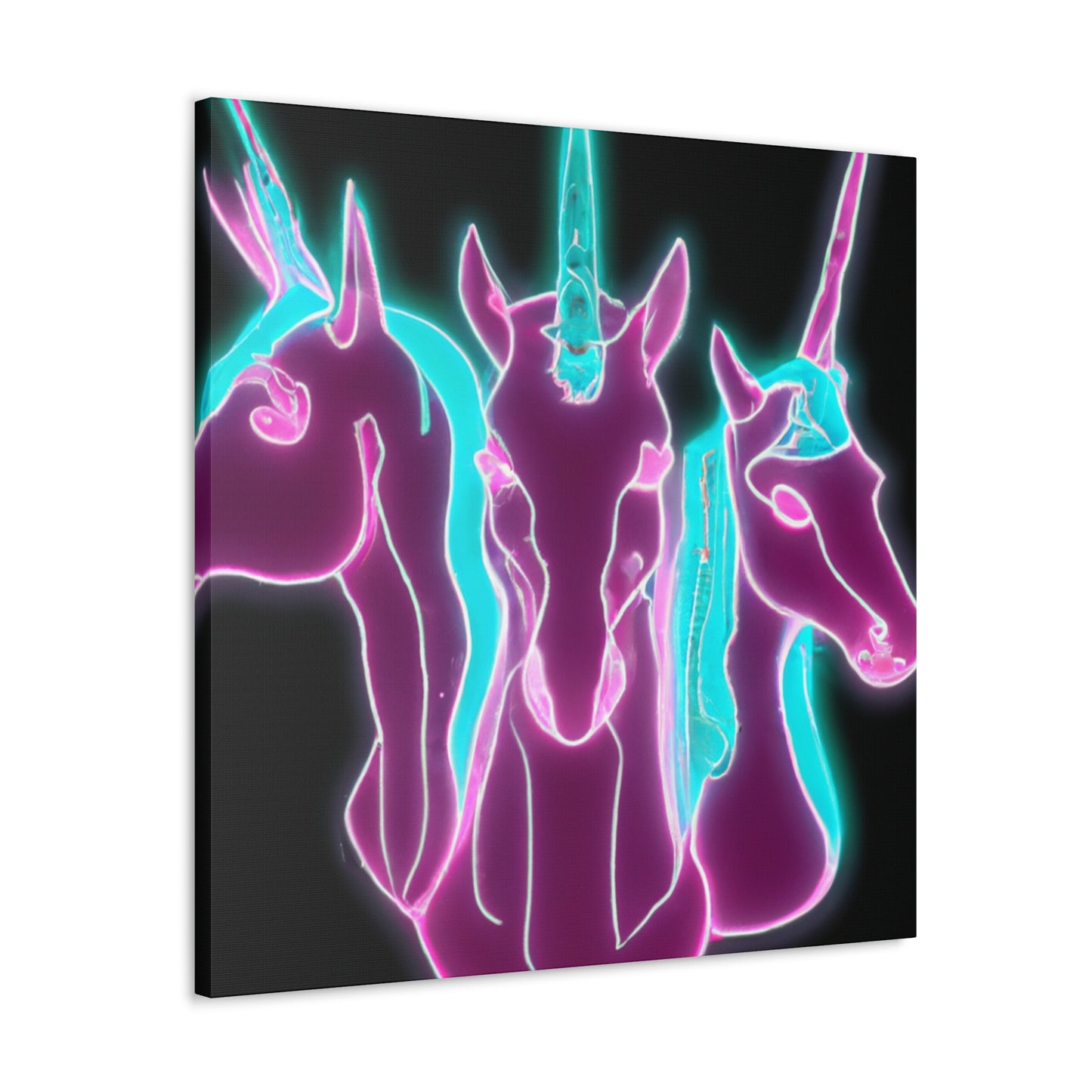 "Neon Unicorn Posse" NEON Unicorns Art Canvas