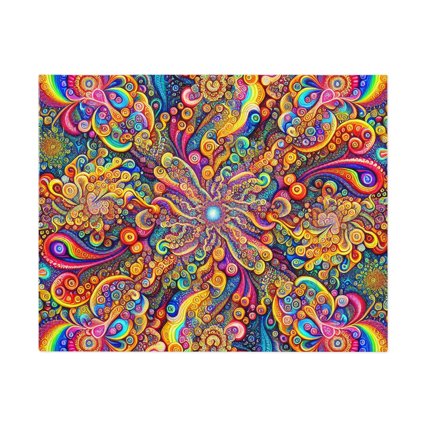 Neon Infinitude - Neon Trippy Infinity Patterns Puzzle 30, 110, 252, and 1000 Pieces