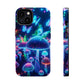 Neon Glitterbug Heaven. Neon Butterflies and Mushrooms Premium Art Magsafe Magnet Tough IPhone 13 14 15 Pro Plus Max and Mini in Matte and Glossy Phone cases