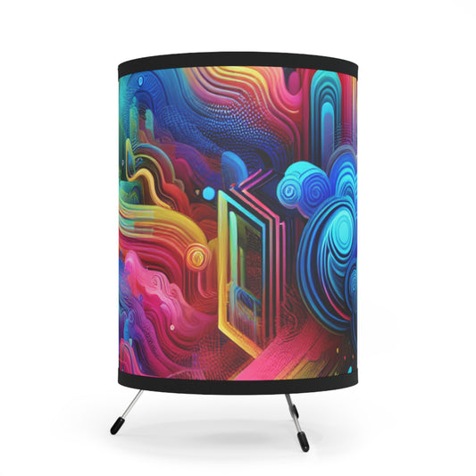 Gabriel Salvadore - Trippy Infity Patterns Art Tripod Lamp