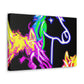 "Vibrant Neon Magic" NEON Unicorns Art Canvas