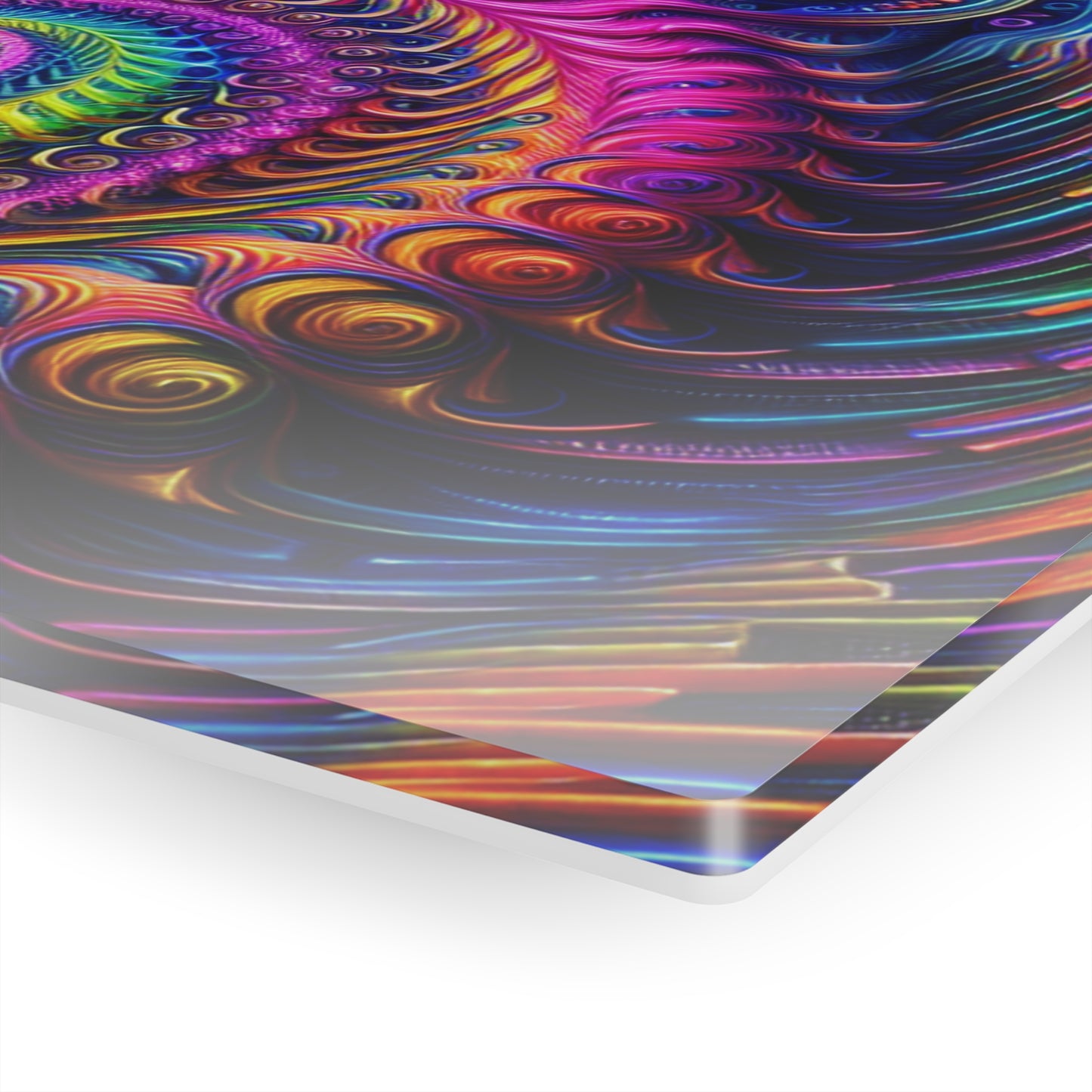 Neon Infinity Vivacity Trippy infity Pattern 1/4" Glossy Acrylic Art