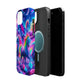 "Unicorn Prism" Neon Unicorns Premium Art Magsafe Magnet Tough IPhone 13 14 15 Pro Plus Max and Mini in Matte and Glossy Phone cases