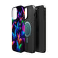 "Vibrant Neon Flutter" Neon Butterflies Premium Art Magsafe Magnet Tough IPhone 13 14 15 Pro Plus Max and Mini in Matte and Glossy Phone cases