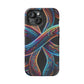 Vibrant Infinity Nocturne Neon Trippy Infinity Patterns Premium Art Magsafe Magnet Tough IPhone 13 14 15 Pro Plus Max and Mini in Matte and Glossy Phone cases
