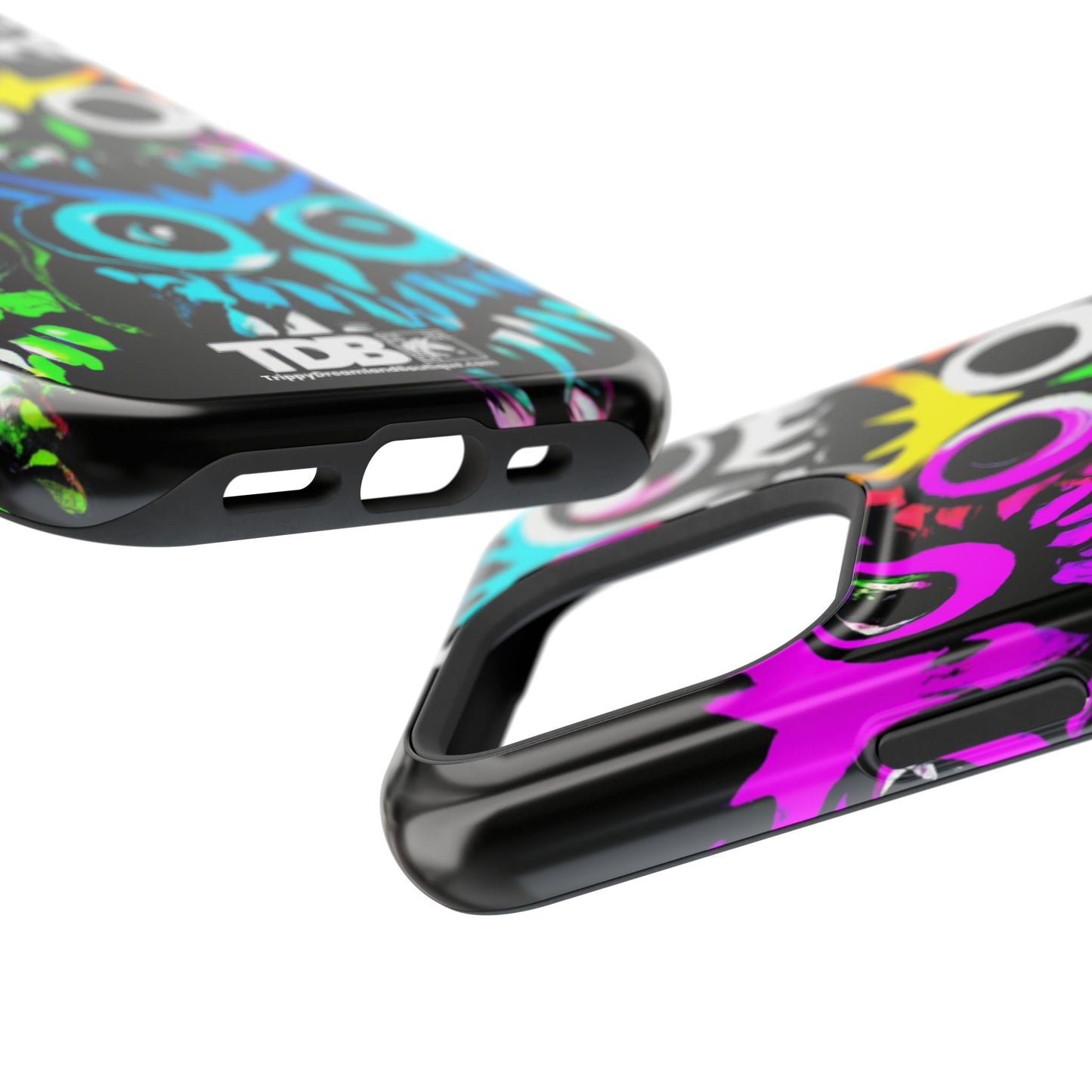 TDB Psychedelic Rave Owl Impact-Resistant Phone Case - Colorful Protection