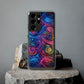 Vibrant Trippy Neon Infinity Ripples. Infinity Patterns Art Polycarbonate Phone Case Samsung Galaxy s21 s22 Google Pixel 6 Iphone 11 12 13 14 Pro Max Mini Plus