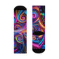 Vibrant Infinity Chaos. Trippy Cushioned Crew Socks