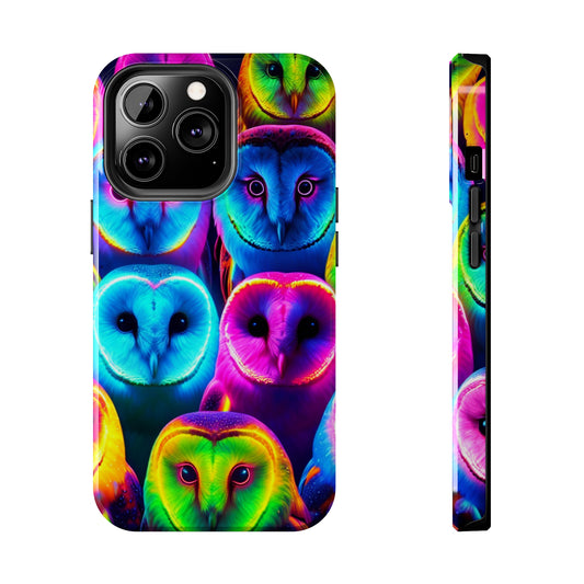 "Spectral Serenade" NEON Owls Tough Phone Case