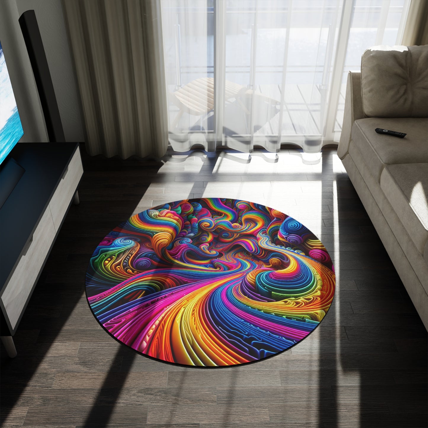 Neonomic Infinity Infinity Patterns Round Rug