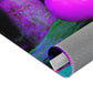 Vibrant Neon Fantasia. Butterflies & Mushrooms Area Rug