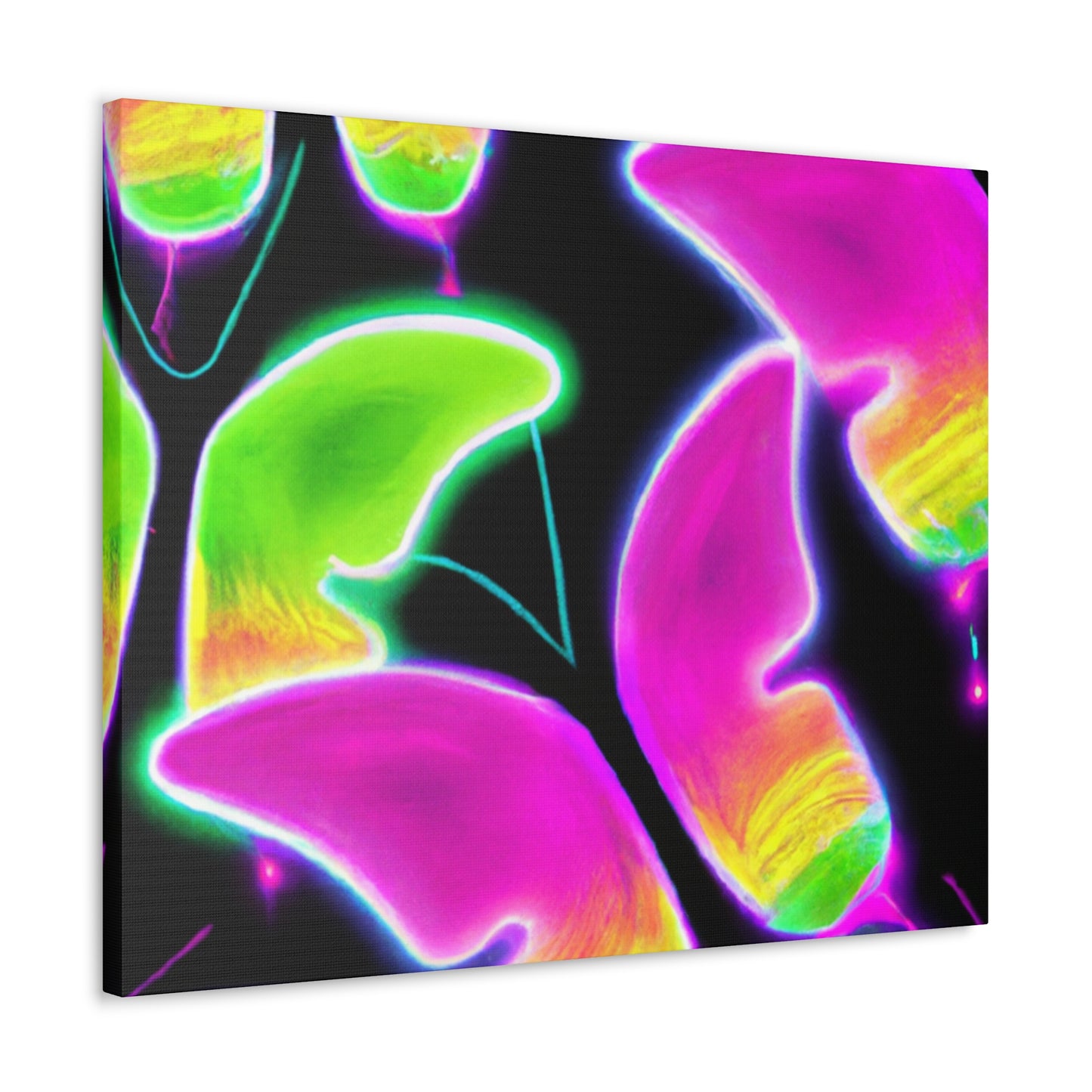 "Neon Butterfly Aurora" Neon Butterflies  Art Canvas