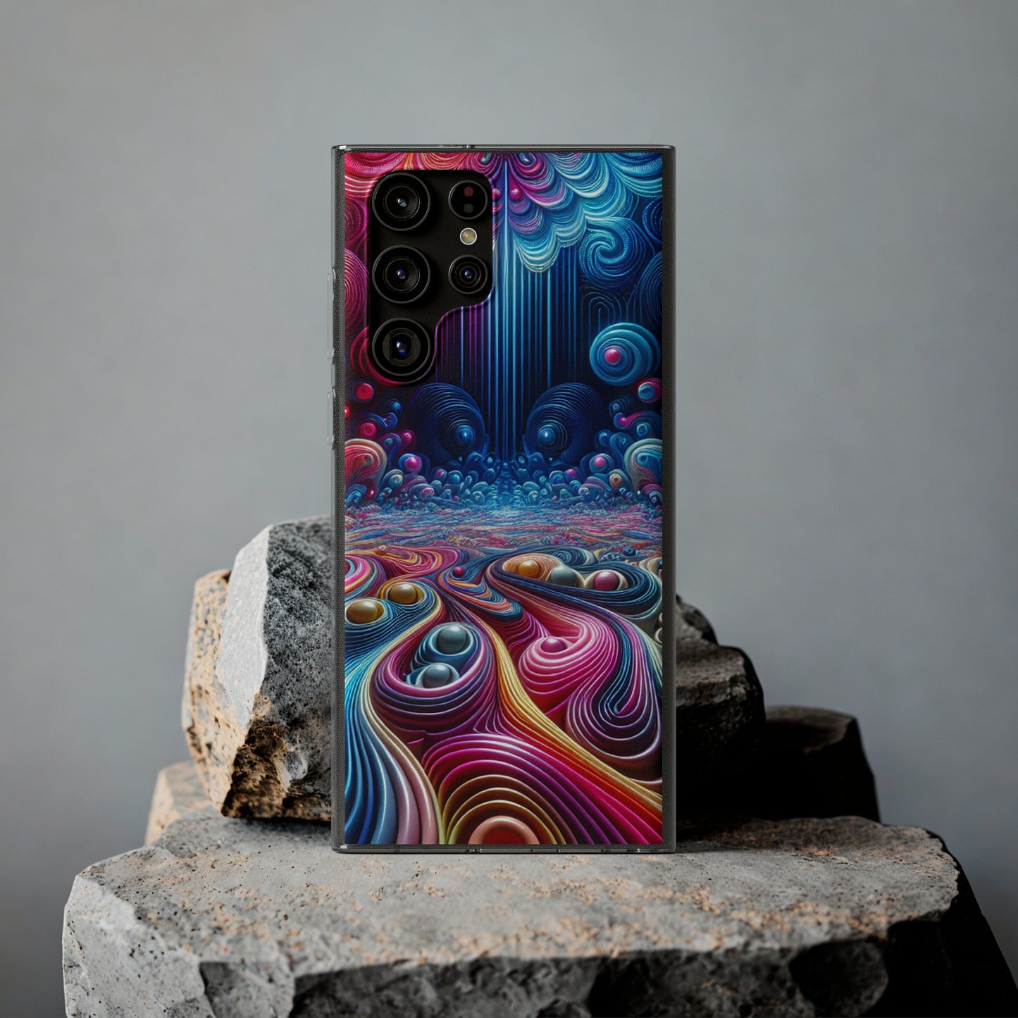Mesmerizing Neon Infinity Infinity Patterns Art Polycarbonate Phone Case Samsung Galaxy s21 s22 Google Pixel 6 Iphone 11 12 13 14 Pro Max Mini Plus