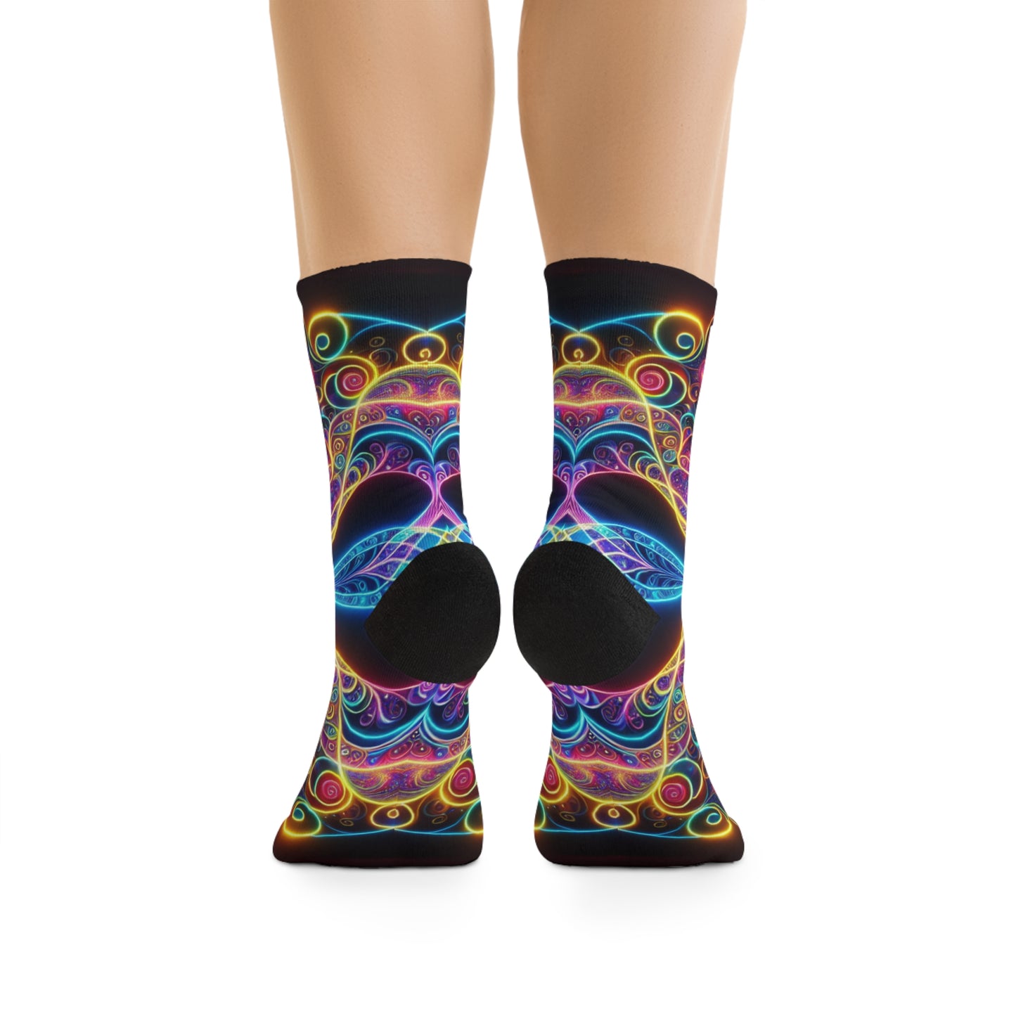 TDB Cosmic Trippin' Neoneverse. Trippy Recycled Poly Socks