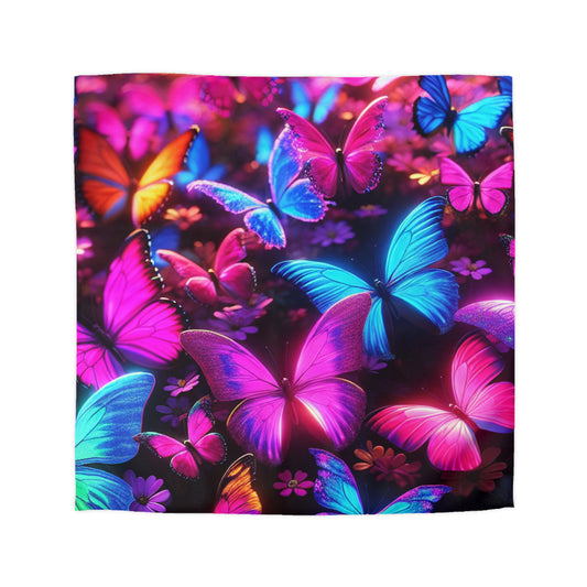 Pietro da Bergamo - NEON Butterflies Microfiber Duvet Cover