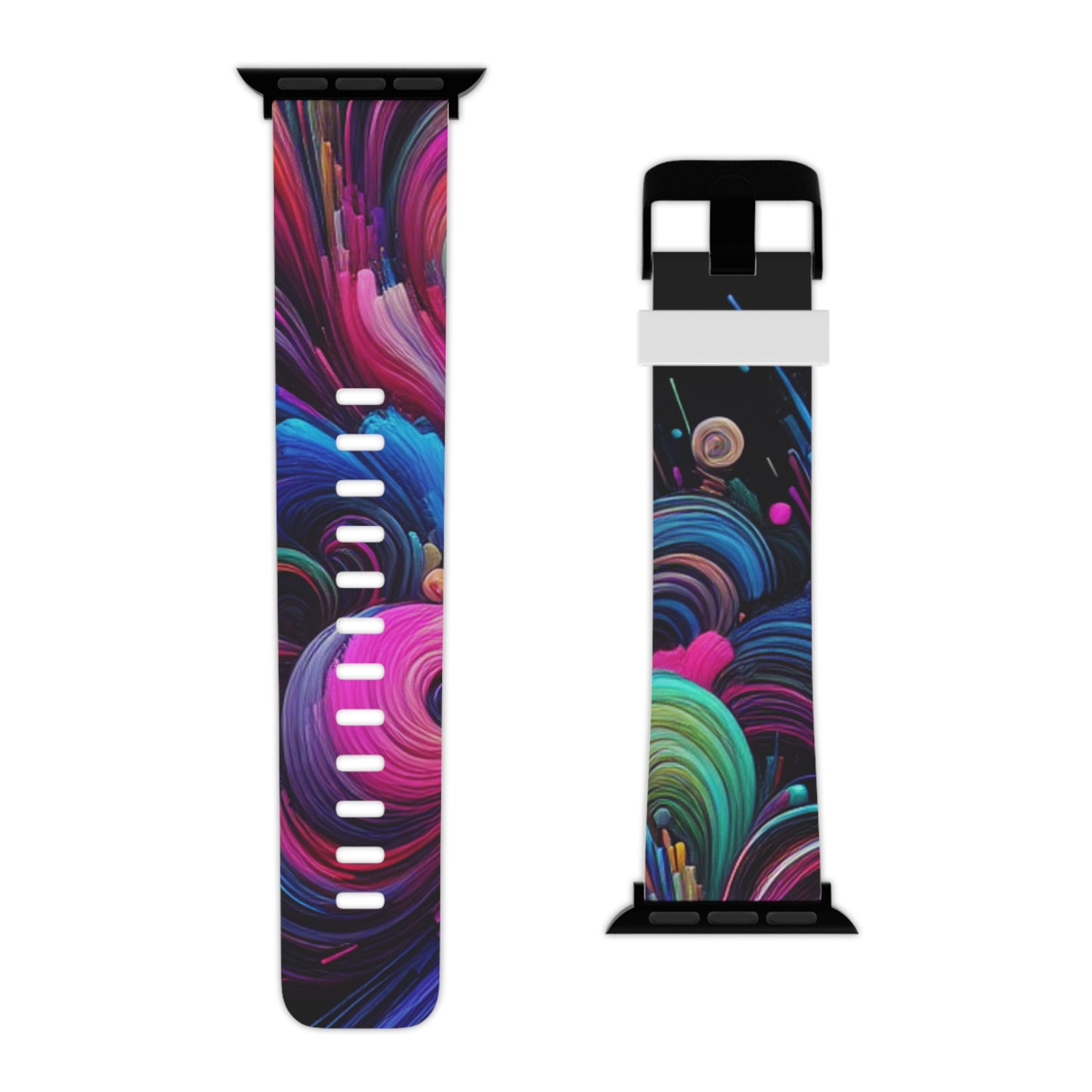 "Neon Synthesis" - Trippy Infinity Patterns Iwatch Band