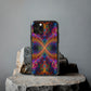 Vibrant Trippy Neon Infinity Swirls Infinity Patterns Art Polycarbonate Phone Case