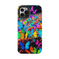"Neon Butterfly Mural" NEON Butterflies Tough Phone Case Iphone 6 7 8 9 10 11 12 13 14 SE X XR XS Pro Max Mini Plus
