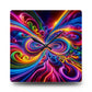 "Neon Infinity Mayhem" Infinity Patterns Art Acrylic Clock