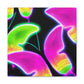 "Neon Butterfly Aurora" Neon Butterflies  Art Canvas