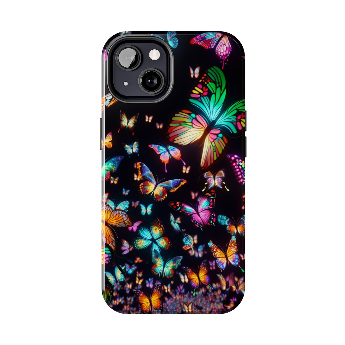 Neon Butterflies Dance NEON Butterflies Tough Phone Case Iphone 6 7 8 9 10 11 12 13 14 SE X XR XS Pro Max Mini Plus