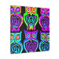 Neon Night Owls. NEON Owls Art Canvas
