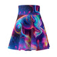 Vividly Divine Rainbow Unicorn Dreamscape -NEON Unicorns Woman' Skater Skirt