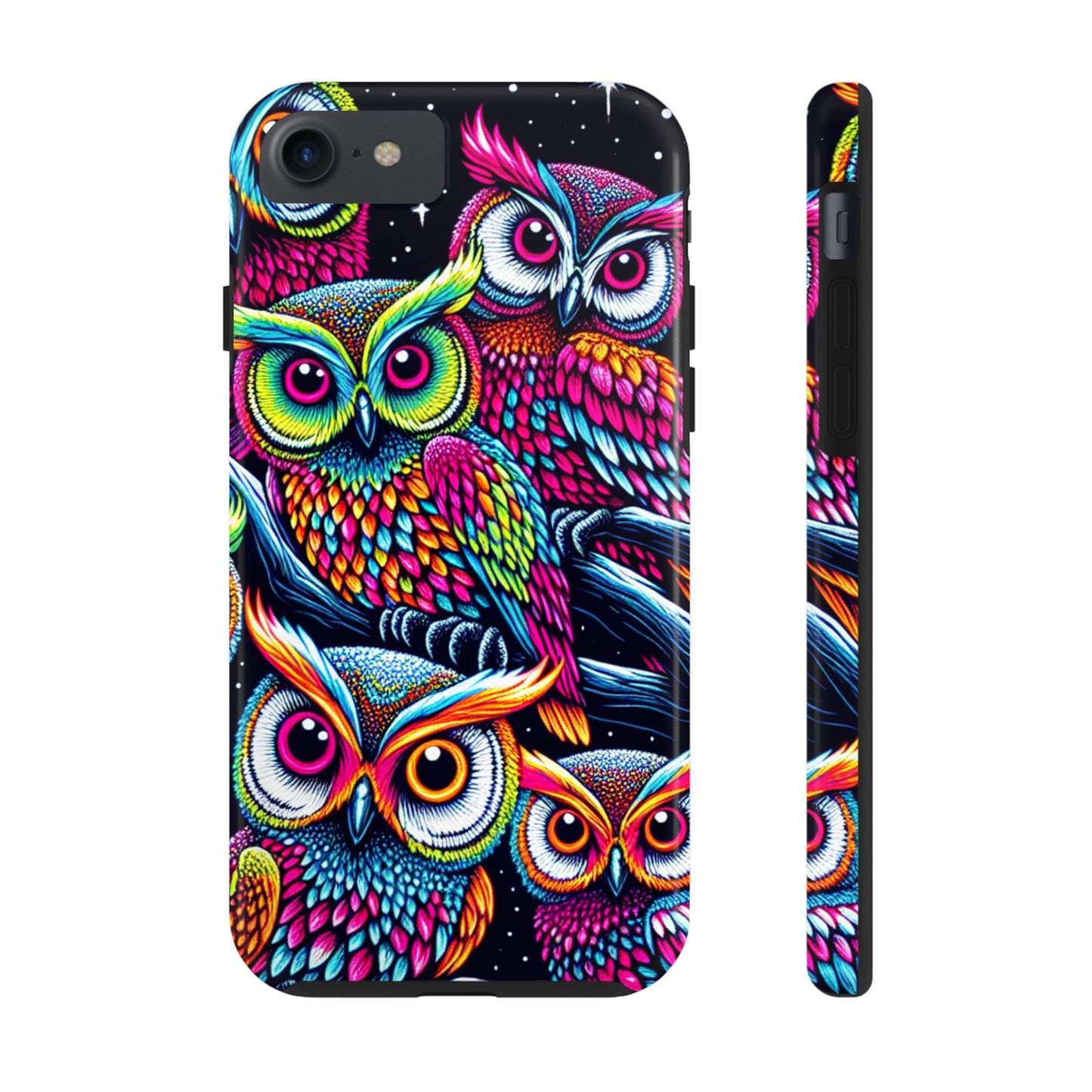 "Neon Nocturne" NEON Owls Tough Phone Case