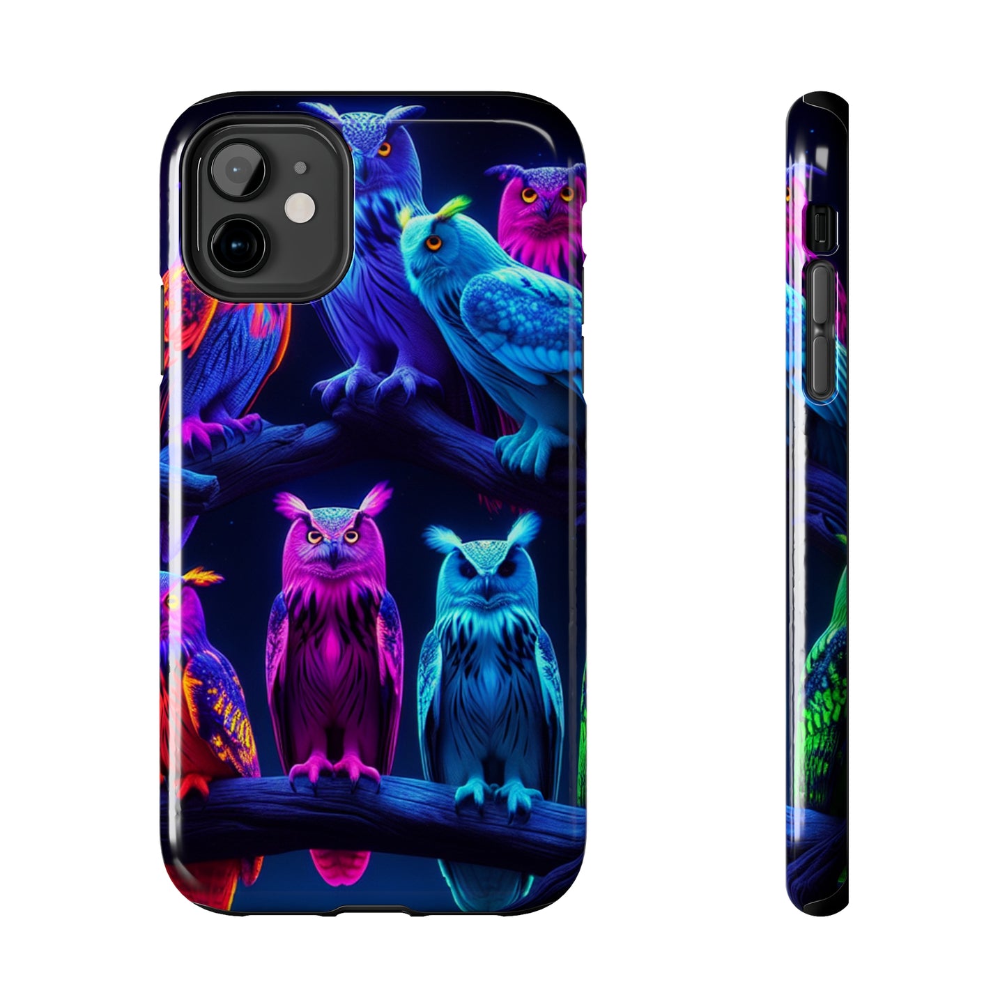 "Mystic Rally of the Neon Owls" NEON Owls Tough Phone Case