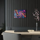 Electric Psychedelic Neon Vortex. Trippy infinity Pattern 1/4" Glossy Acrylic Art