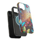 "Neon Butterfly Blooms" Neon Butterflies Premium Art Magsafe Magnet Tough IPhone 13 14 15 Pro Plus Max and Mini in Matte and Glossy Phone cases