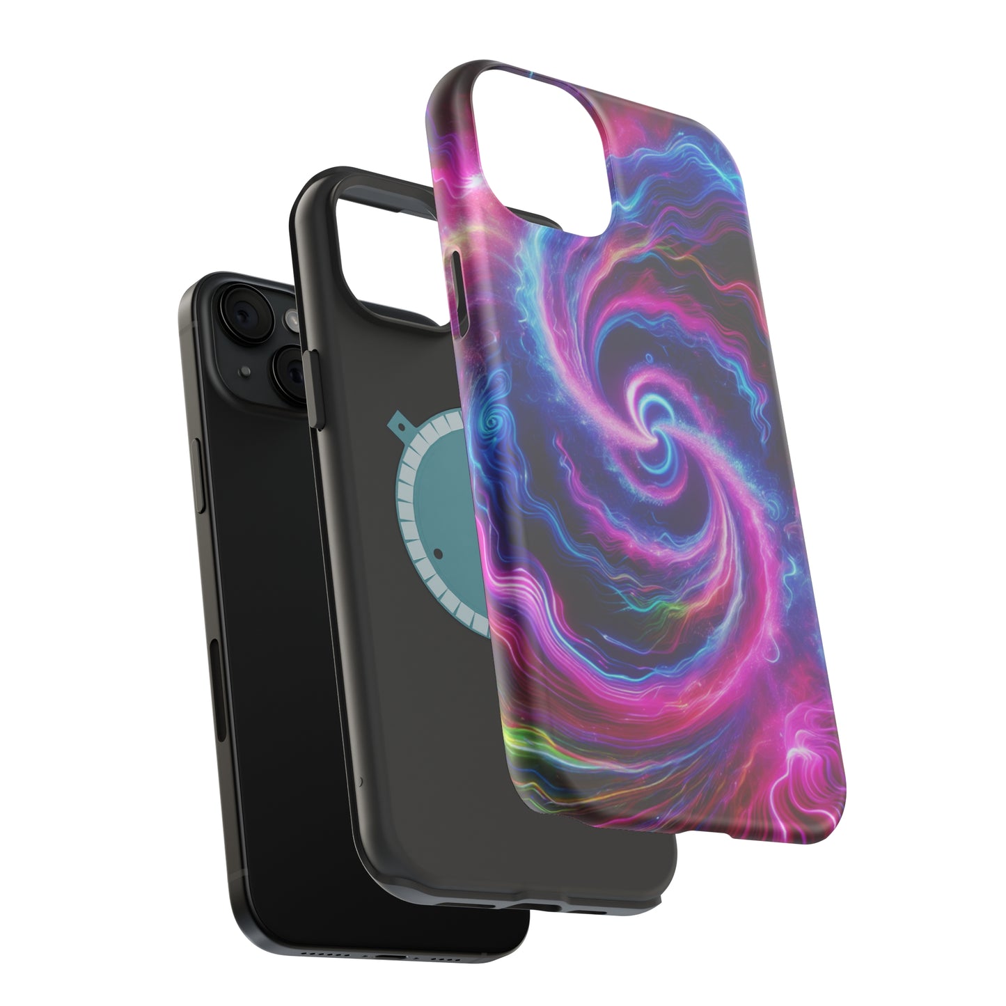 Infinite Neon Horizon Neon Trippy Infinity Patterns Premium Art Magsafe Magnet Tough IPhone 13 14 15 Pro Plus Max and Mini in Matte and Glossy Phone cases