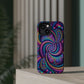 Cosmic Quasar Dreams. Neon Trippy Infinity Patterns Premium Art Magsafe Magnet Tough IPhone 13 14 15 Pro Plus Max and Mini in Matte and Glossy Phone cases