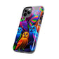 "Electric Vivid Night Owls" NEON Owls Tough Phone Case