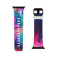 Neon Splatterscape. - Trippy Infinity Patterns Iwatch Band