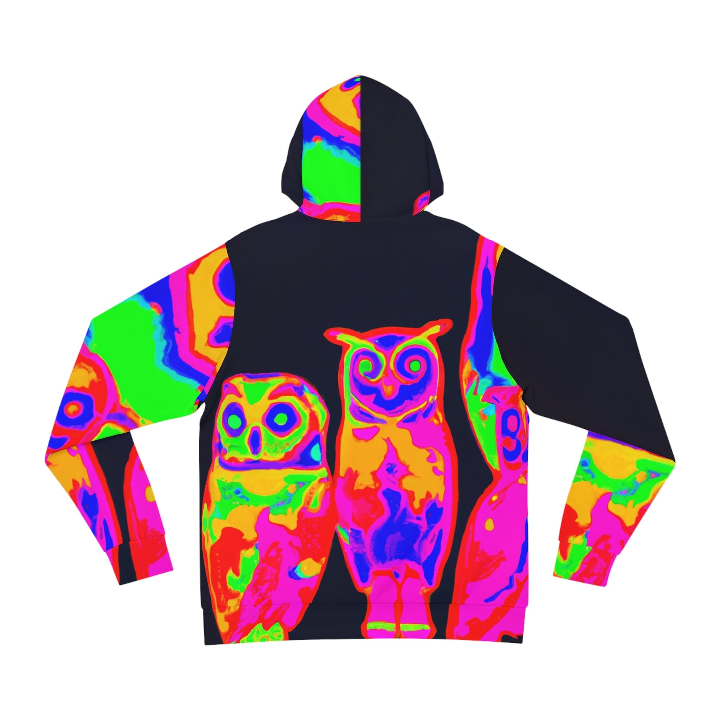 Neon Nighthoots. - NEON Owls AOP Hoodie