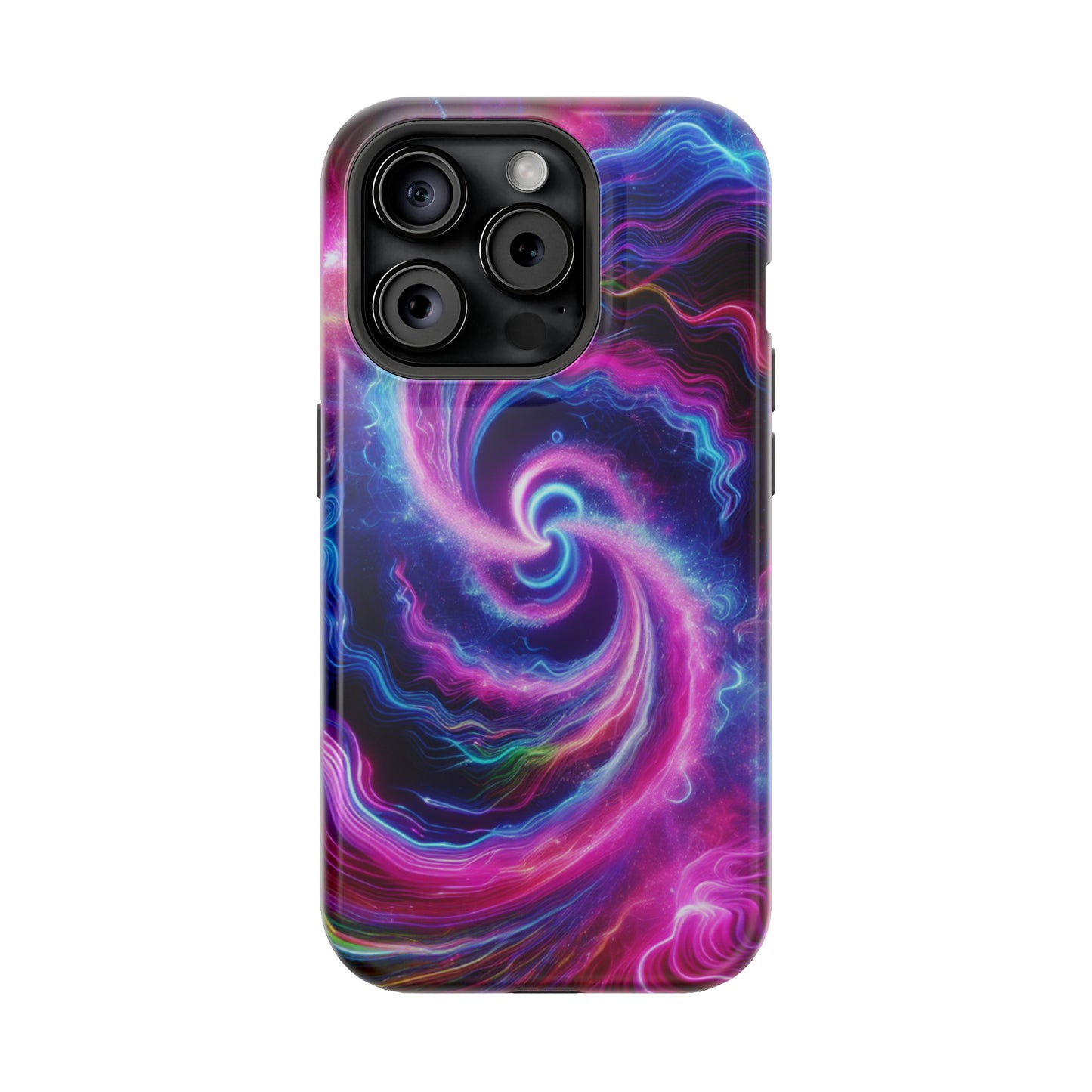 Infinite Neon Horizon Neon Trippy Infinity Patterns Premium Art Magsafe Magnet Tough IPhone 13 14 15 Pro Plus Max and Mini in Matte and Glossy Phone cases